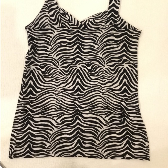 WHBM Black and White Striped Tank - Picture 12 of 14